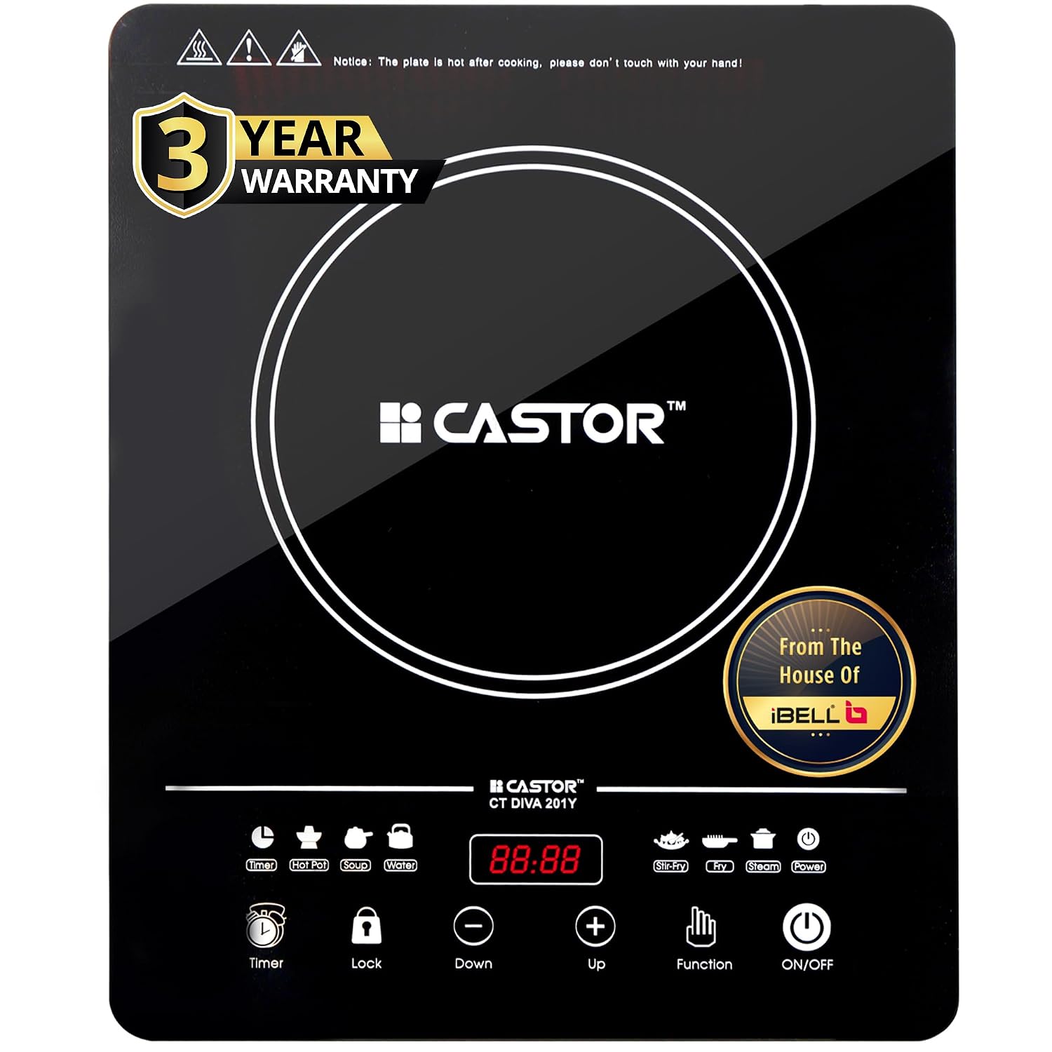 iBELL Castor DIVA 2000W Induction Cooktop