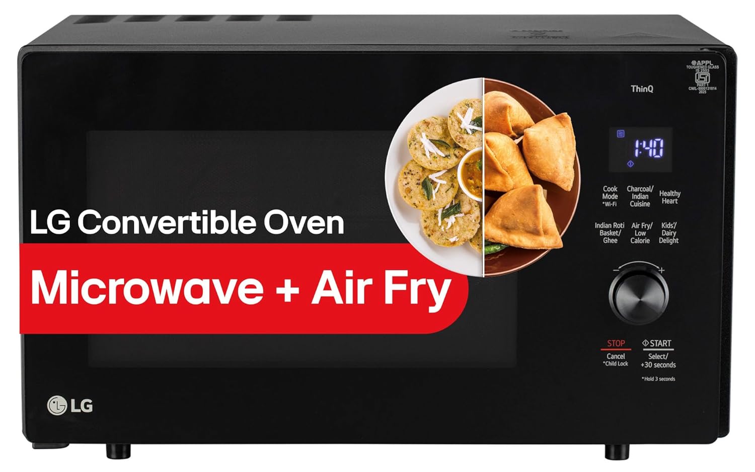 LG 28L Convertible Microwave Oven with Air Fry and Wi-Fi (MJEN286UFWF)