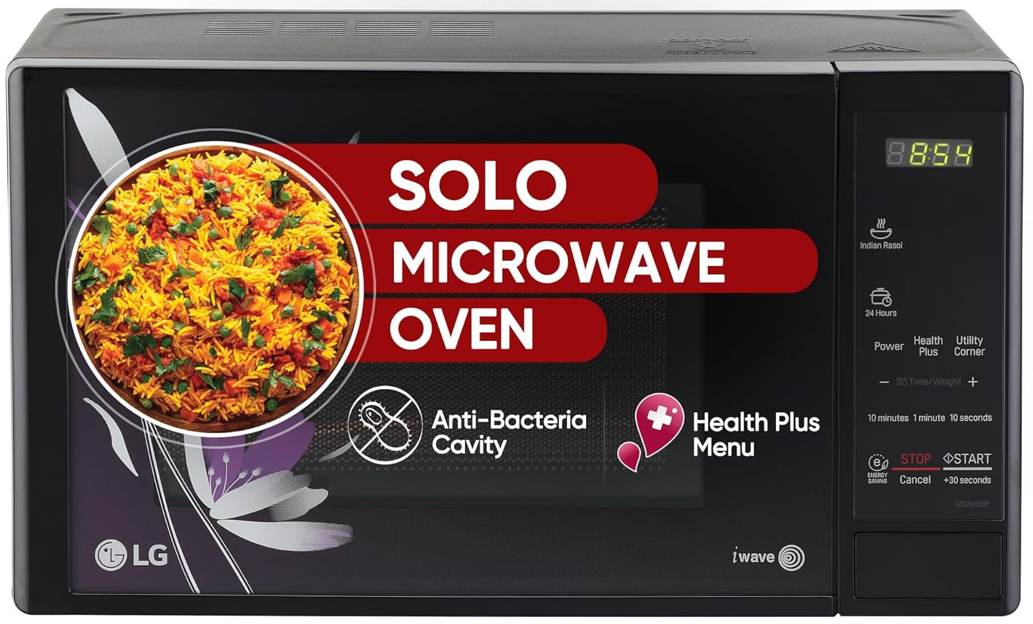 LG 20L Solo Microwave Oven (MS2043BP, Black)