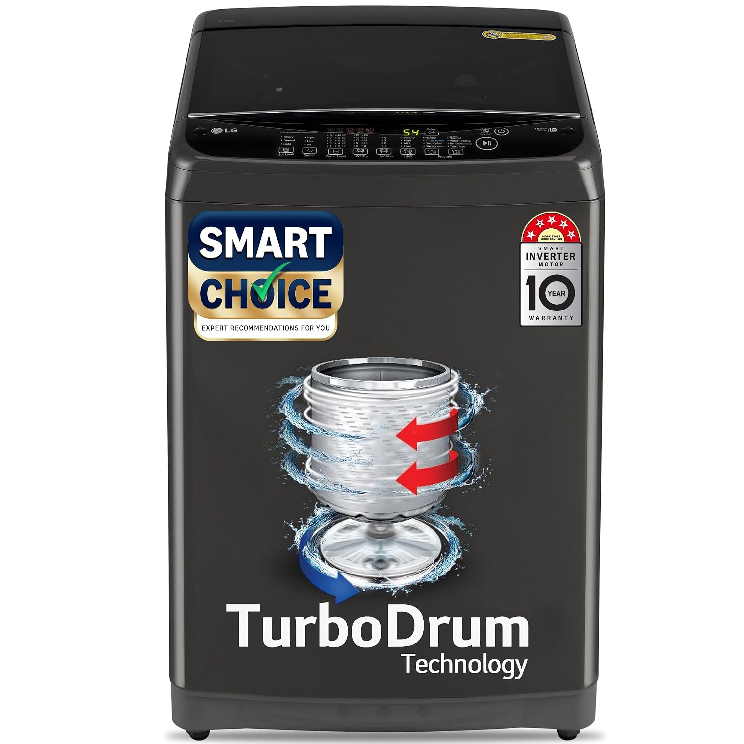 LG 9 Kg 5 Star Smart Inverter TurboDrum Fully Automatic Top Load (T90AJMB1Z)