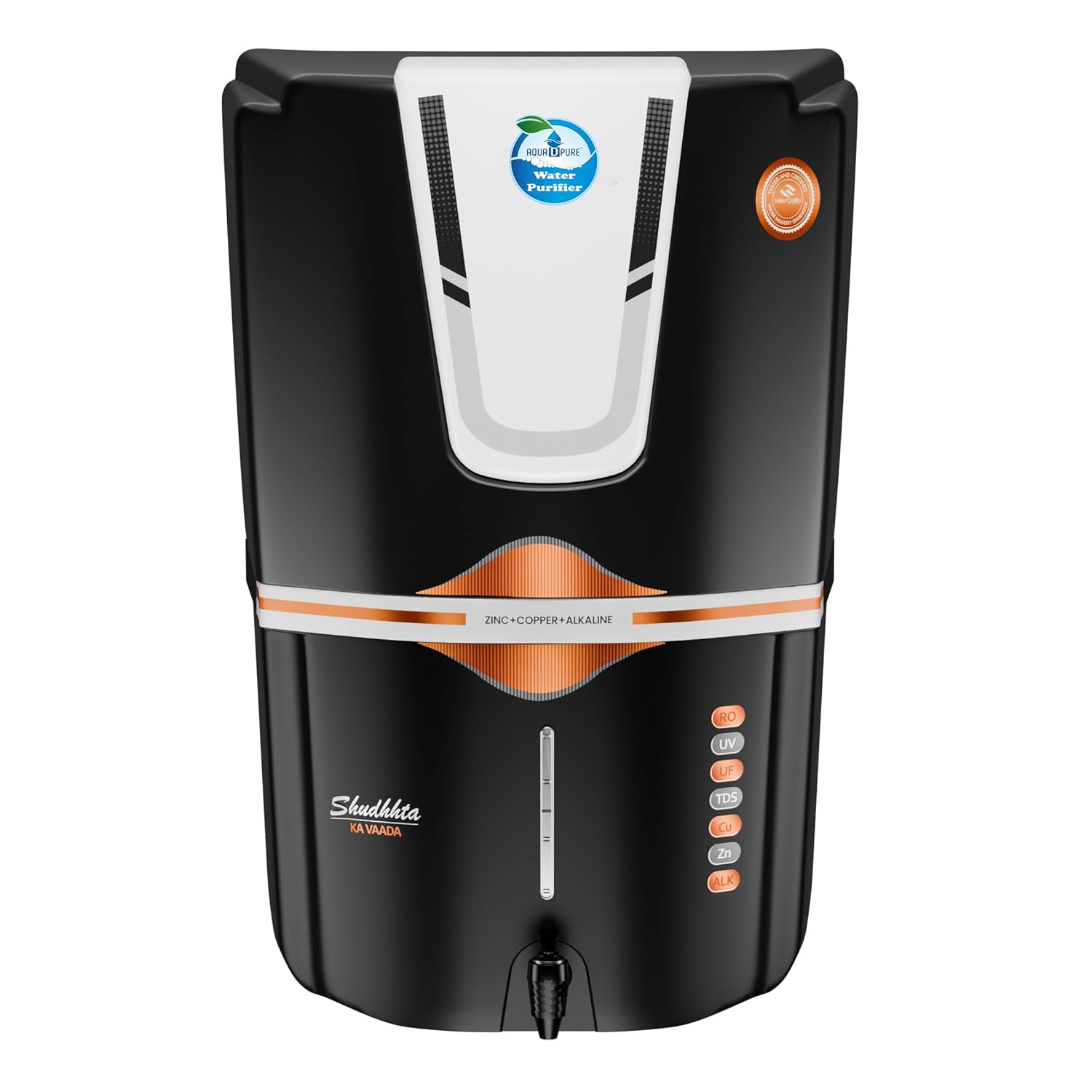 AQUA D PURE Copper + Alkaline RO Water Purifier with Zinc (12L)