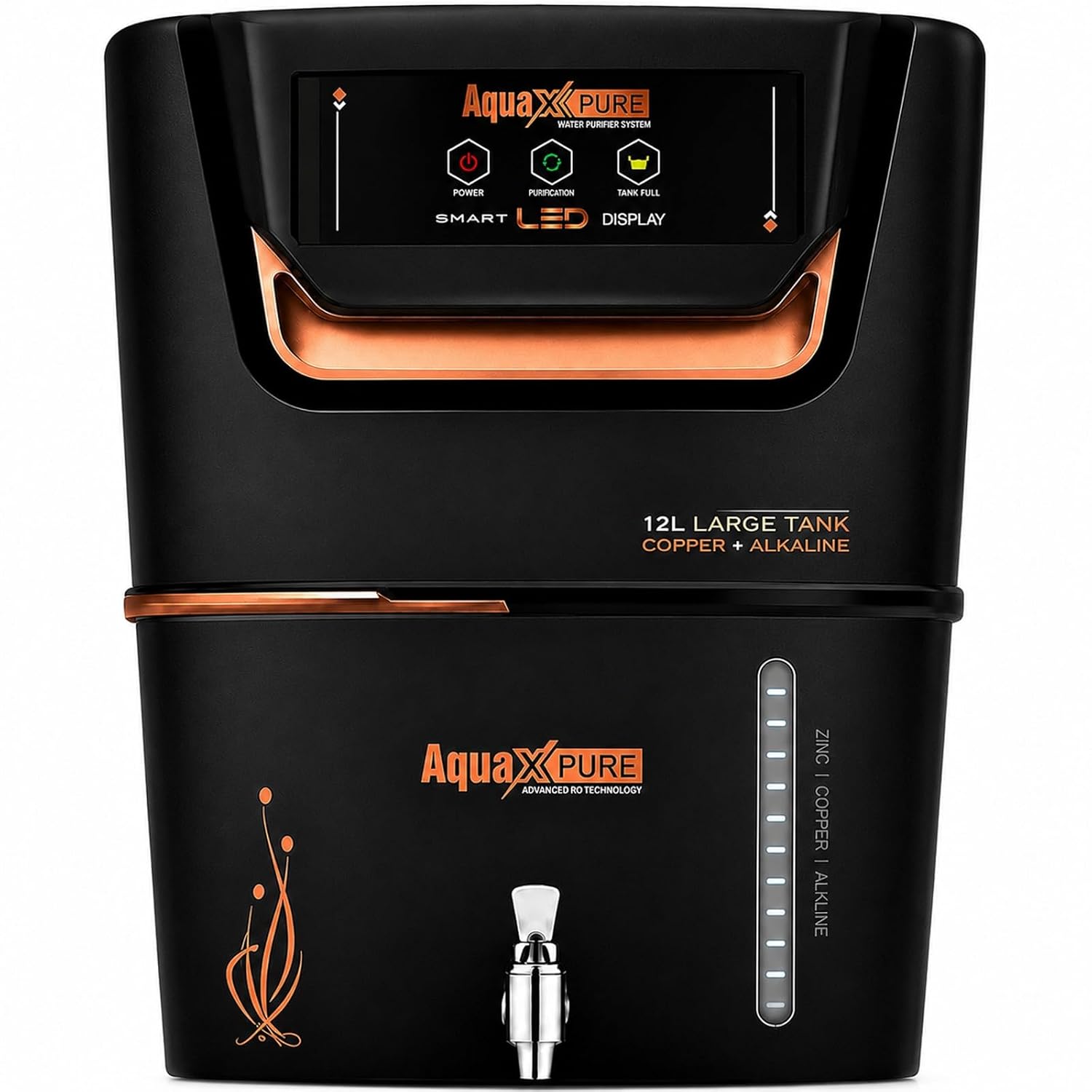 Aqua X Pure Smart RO+UV+UF Water Purifier with Copper & Zinc (12L)