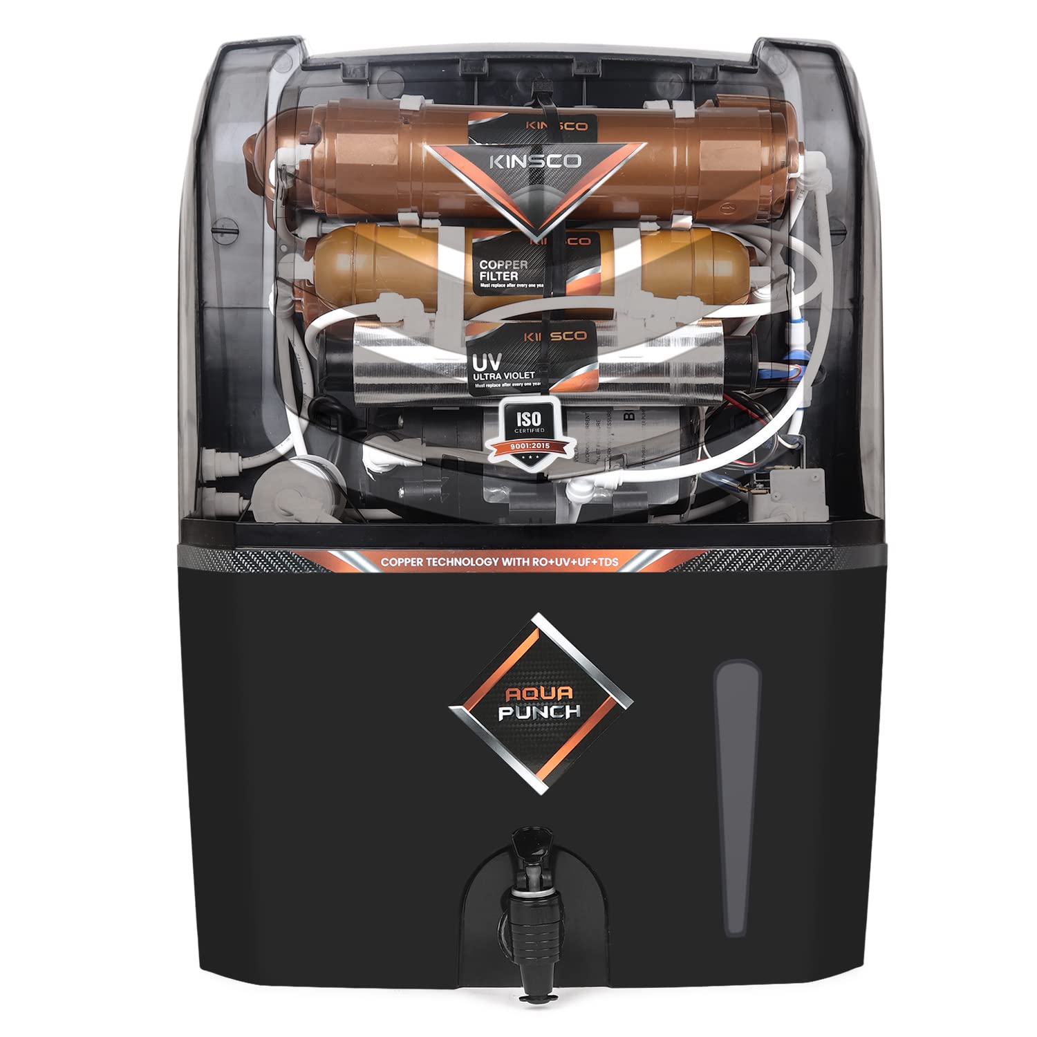 Kinsco Aqua Punch 15L Copper RO+UV+UF Water Purifier Dispenser