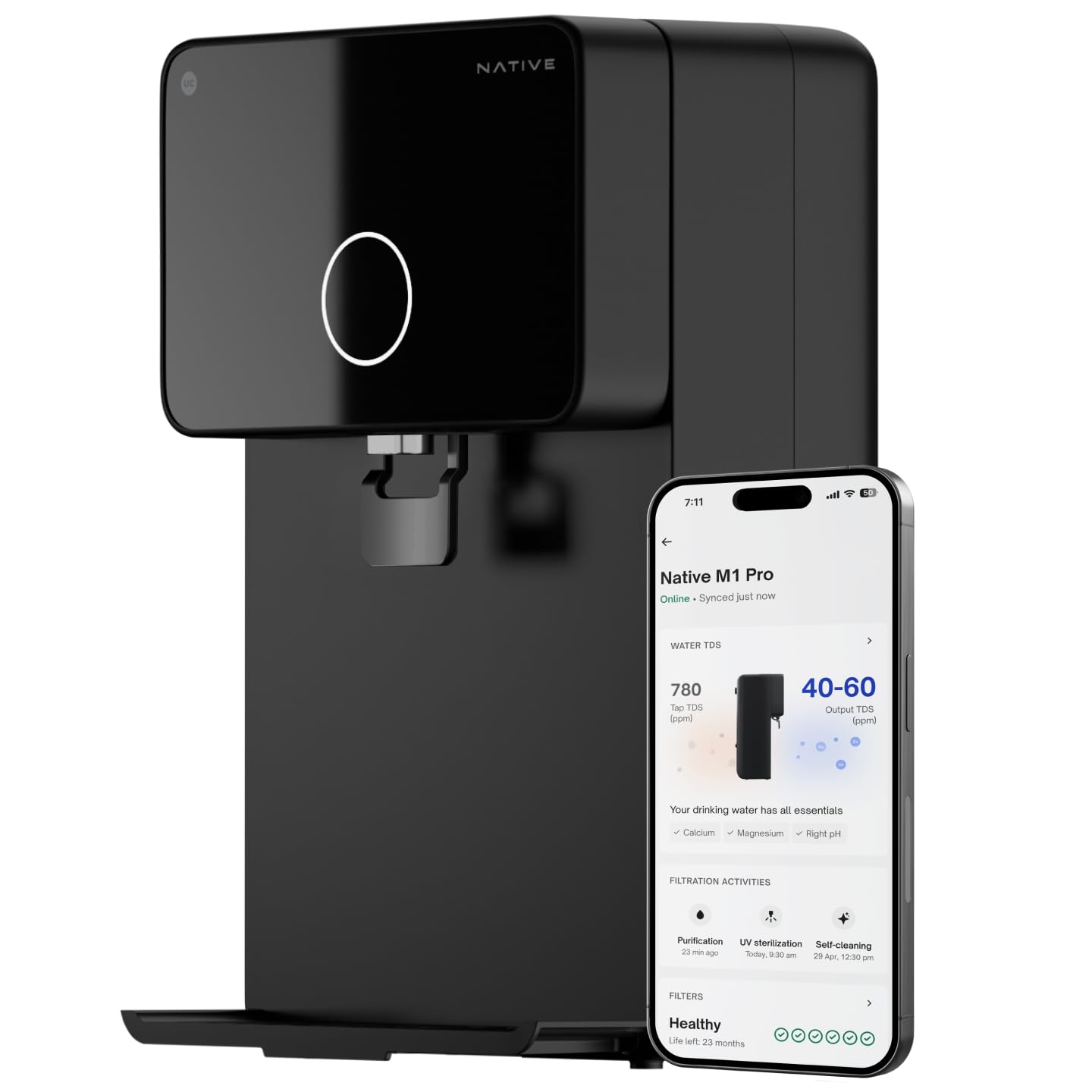 Native M1 Pro Water Purifier by Urban Company (Smart Real-Time Tracking)